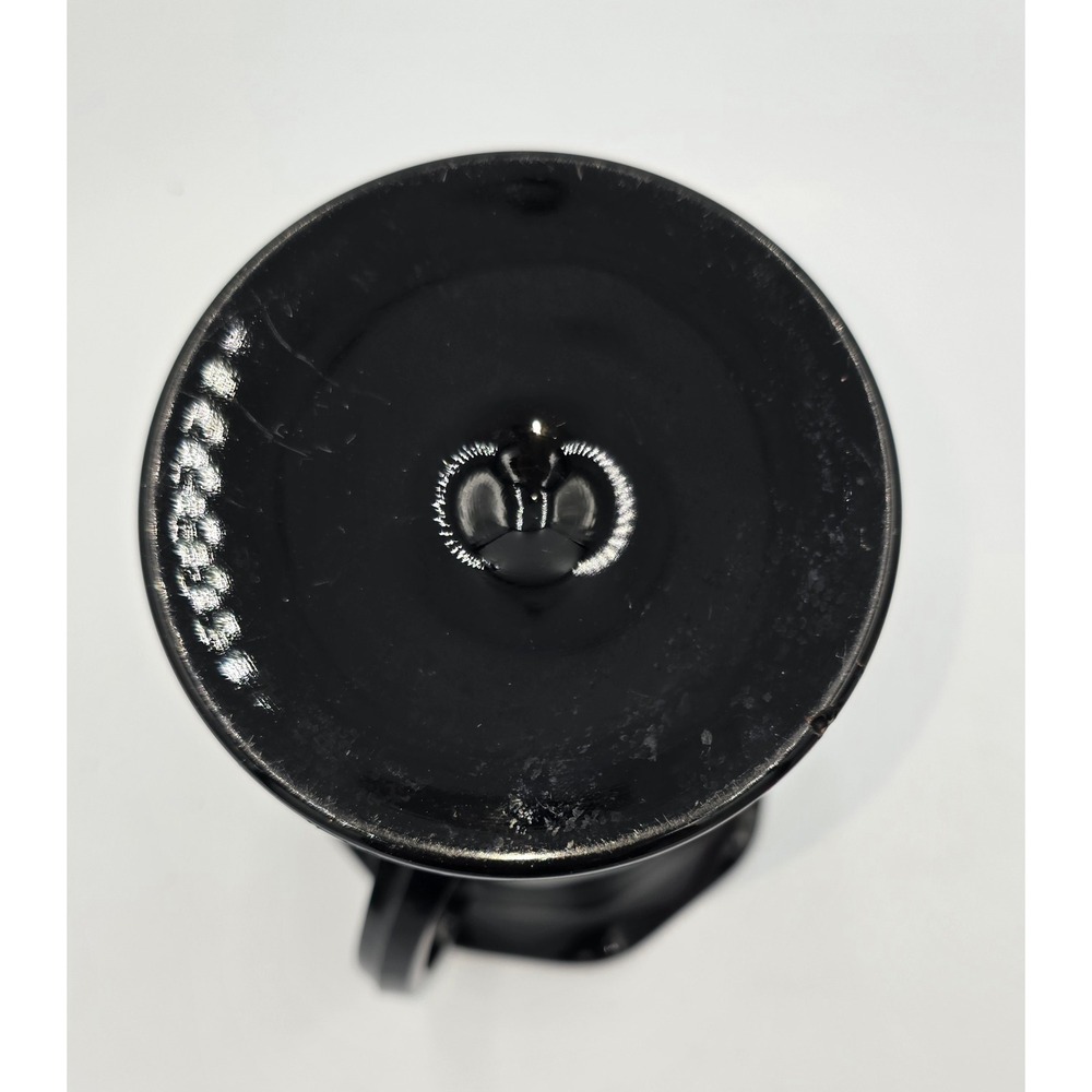 .LE. Smith Black Loving Cup S.S. RARE Floral Design Overlay Ruffled Rim Handles - Picture 9 of 12